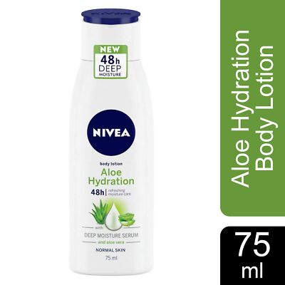 2x NIVEA Body Lotion, Aloe Hydration, with Aloe Vera for Instant Hydration 75ml