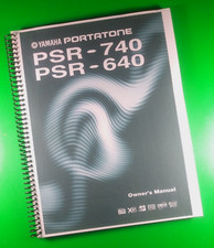 Manuale d'uso per Yamaha PSR-740 640 Portatone, 188 pagine con cover trasparenti!