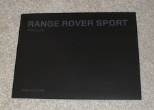 Range Rover Sport Price List 2009 2.7 TDV6 3.6 TDV8 HSE HST 4.2 V8 Supercharged