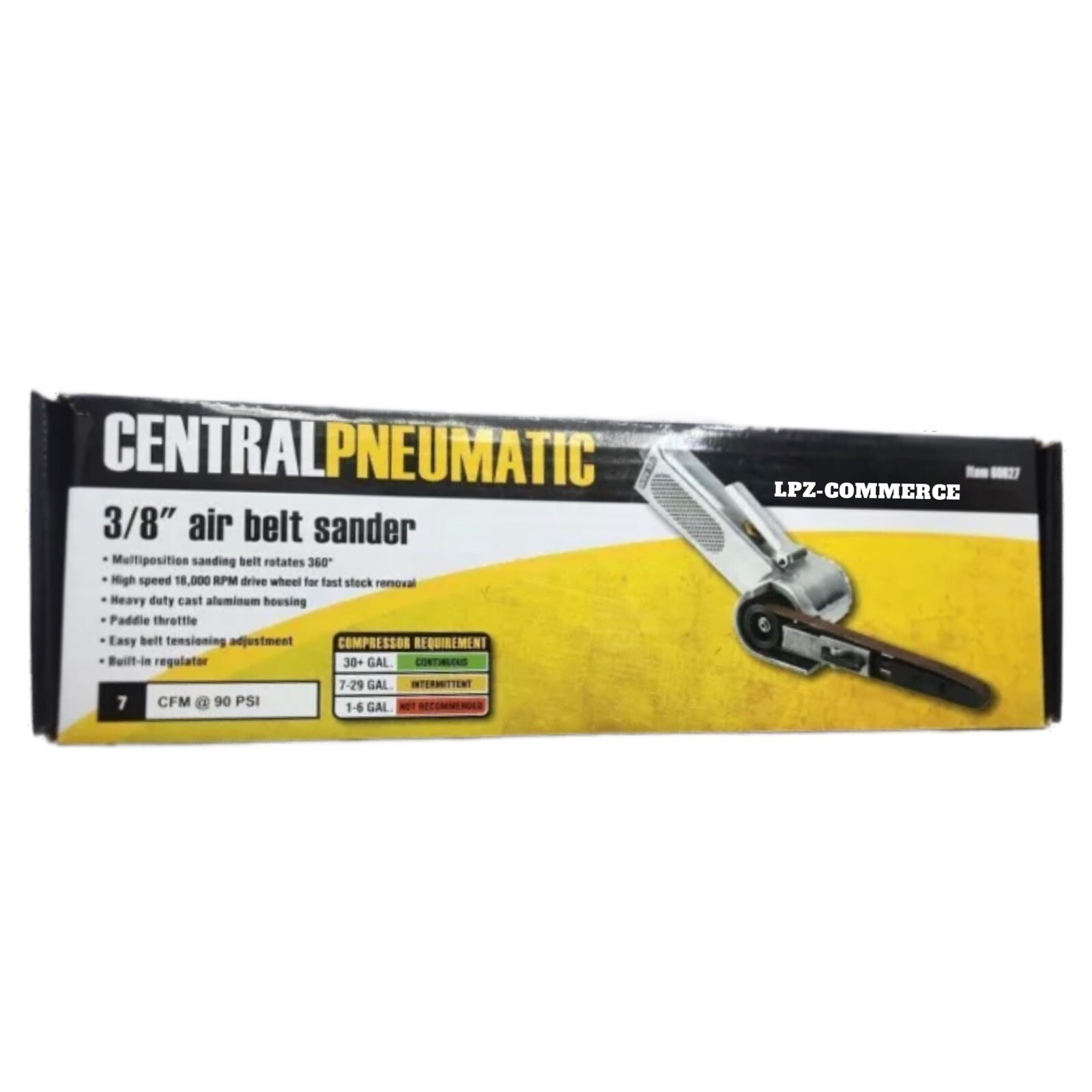 Pneumatic MINI AIR OPERATED POWER BELT SANDER  GRINDER FILE NARROW WIDTH 3/8