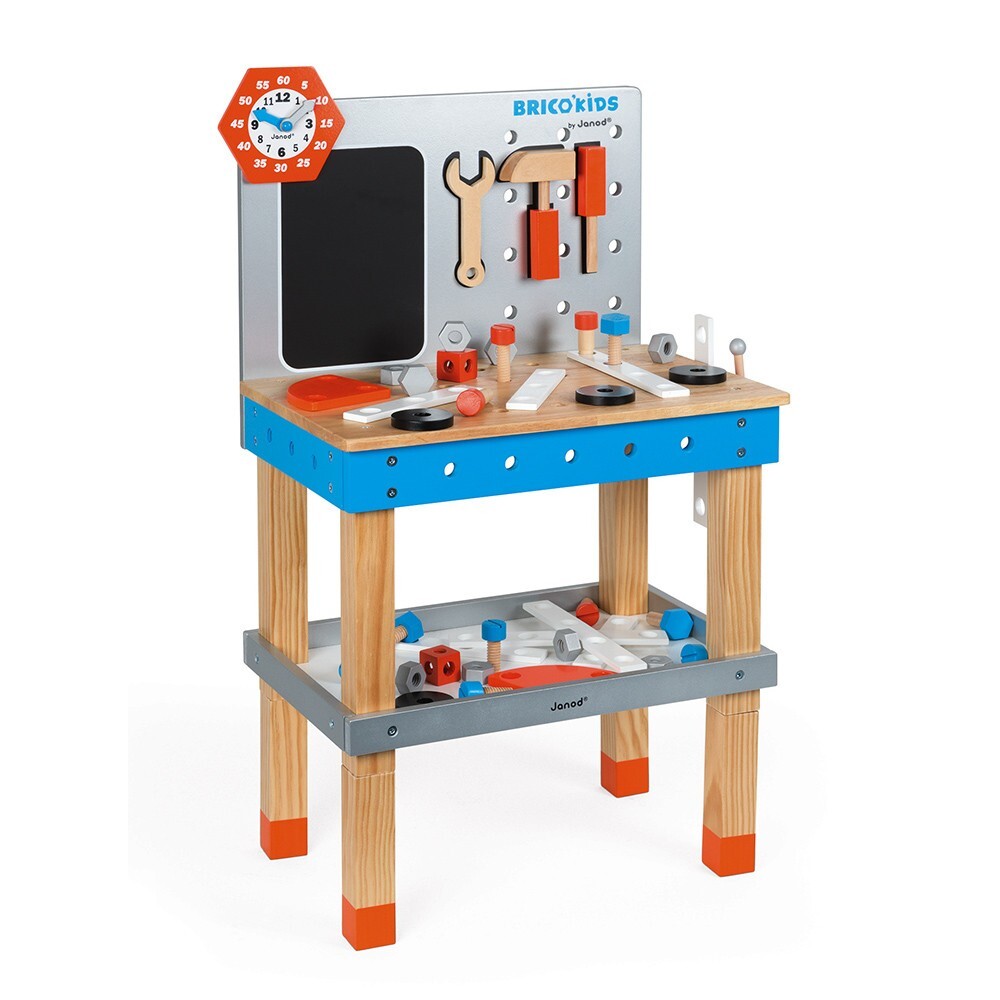 Établi magnétique géant BricoKids Janod cadeau anniversaire enfant 3 ans