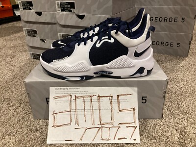 Nike PG 5 TB Navy Navy Blue White DA7758-401 Men Multi Size 8-13 FULL BOX DS