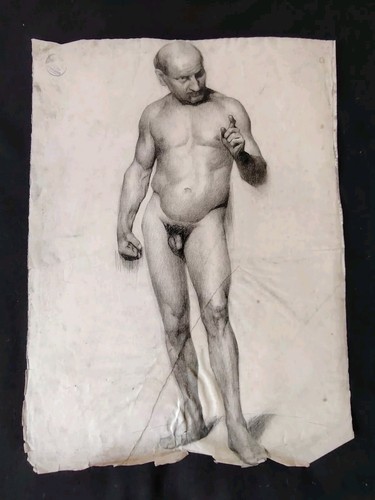Dessin D'ARTDe Nu Homme Charles Martin SAUVAIGO( 1881-1970) /dessin De Concours. - Imagen 3 de 13