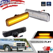 For Dodge W150 W250 D150 D250 D350 Ramcharger Amber Led Front Side Marker Lights