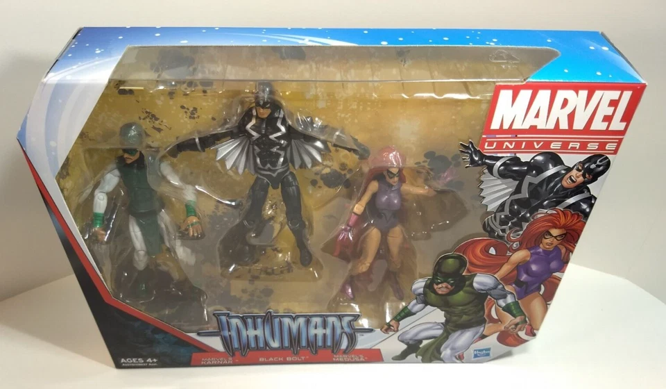 Marvel Universe 3.75" Inhumanos Paquete de 3 Black Bolt Medusa Karnak 2013 Hasbro Nuevo Foto 4 de 4