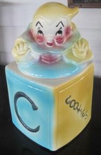 American Bisque Jack in the Box Cookie Jar Made in USA