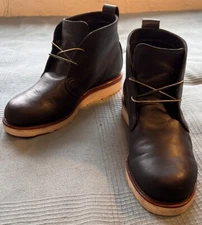 Chippewa Black Leather Chukka Boots 8 1/2 E Sneaker Sole EUC