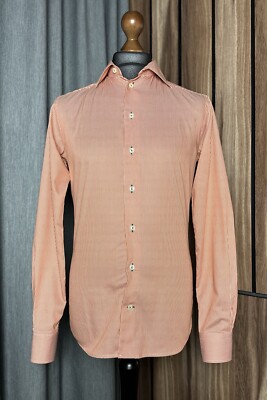 Eton Slim Fit Shirt Long Sleeve Cotton Men's Size 38 - 15