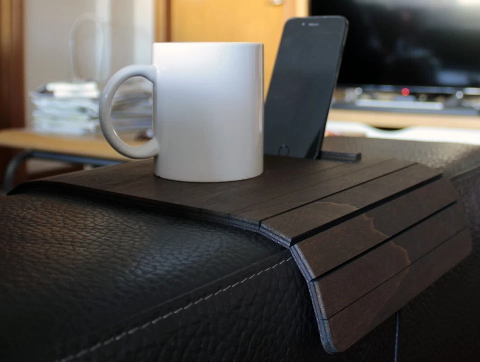 Flexible Sofa Arm Table with Phone and Tablet Stand, Small Slinky Over the Couch - Image 2 of 4