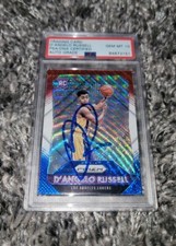 D'Angelo Russell Signed Prizm Red White Blue Rookie Card #322 PSA GEM MT 10 AUTO