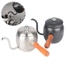 500ml Drip Kettle Pot Wood Handle Coffee Pot Stainless Steel Pour Over Gooseneck