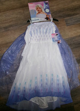 Disney Frozen ELSA Halloween Costume Size M 7/8 NEW Dress Wig