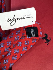 Very Rare FERRARI All Over Red Necktie - NWT