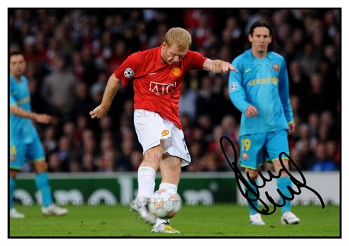 12415. Paul Scholes Signed Pictures (A4 Prints) Manchester United England Oldham