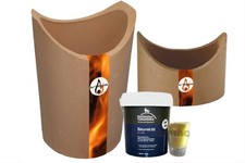 Schamotterohr Kaminanschluss Wandfutter Sattelstück Kitt Länge 8,5 cm oder 30 cm