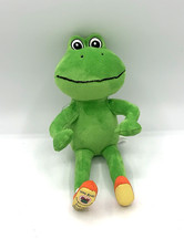 HTF Frog Street Plush Frog Green Undressed 10" Stuffed Animal Toy