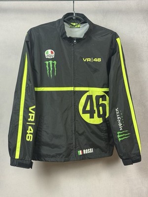 Valentino Rossi VR46 Monster Energy Windbreaker Jacke Motorrad Racing Vintage L