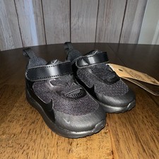 Nike Revolution 7 Black Mesh Hook Loop Strap Kids Sneaker Shoes 5C FN7691-001