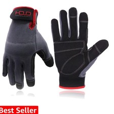 Work Gloves for Men  Women, Utility Mechanic Working Gloves Touch Screen, Fl...