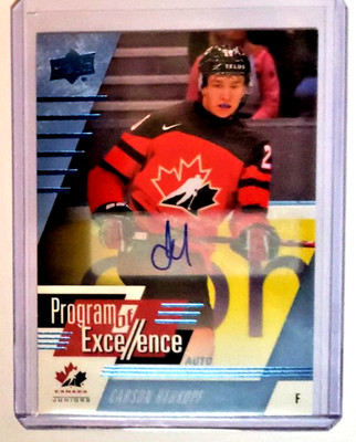 2024-25 Upper Deck AUTOGRAPHED  Carson Rehkopf  TEAM CANADA JUNIORS Card No. 106