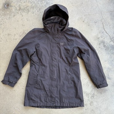 Helly Hansen Hooded Rain Jacket Men's Medium Black and Blue