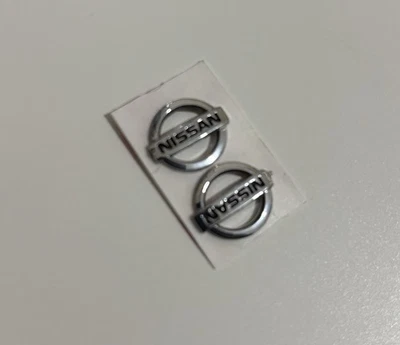 2 X NISSAN HOLLOW OUT KEY FOB BADGE EMBLEM 13mm