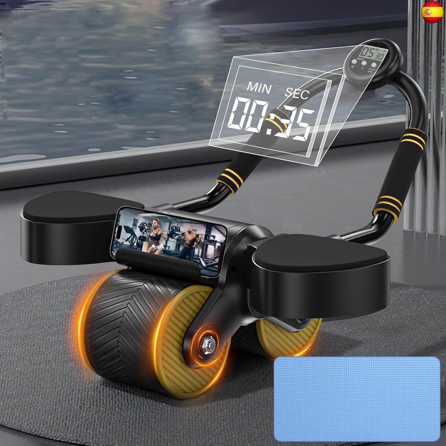 Rueda abdominal, Ab Wheel Roller Workout Equipment con soporte del codo, rueda