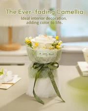 ROKR Camellia 3D Puzzle Flower Model Kit Home Decoration for Women Xmas Gifts