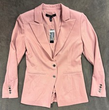 NEW WHITE HOUSE BLACK MARKET WHBM 195 LUSTER TWO BUTTON BLAZER SZ 6