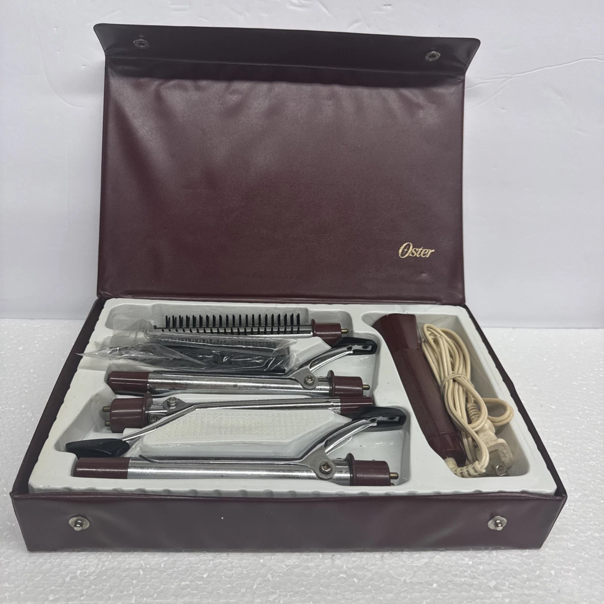 Oster Fashion Curl Curling Iron Brush Set 3 Interchangeable Barrels International Shipping: Premium Curling Wand & Iron Set  main image 4