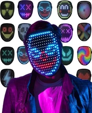 LED Mask with Gesture Sensor, Illuminated Mask LED Halloween Mask 1-3pc