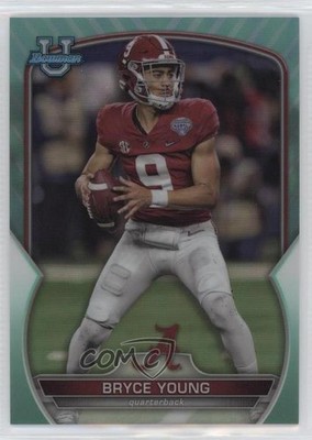 2022 Bowman U Chrome Aqua Refractor 282/299 Bryce Young #1 0hk3