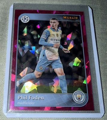 2024-25 Topps Merlin Chrome UEFA Phil Foden Magenta Refractor 50/125 Man City