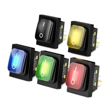 Black Light Swtich On Off SwitchPower 4 Way Marine Rocker Switches 30A KCD4 D...