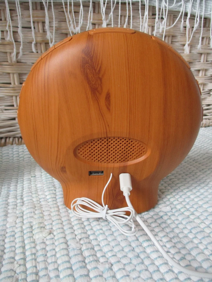 Tageslichtwecker Licht Wecker 7 Naturklänge 7 Farben Holz rund - Bild 3 von 4