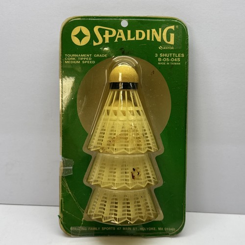 Vintage Spalding Genuine Medium Speed ShuttleCocks Badminton NOS New Old Stock - Picture 4 of 6