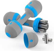 Adjustable Dumbbell Set 2KG/5KG Pair,3-IN-1 Weights Dumbbells set for Women GYM 