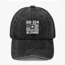 DD-214 U.S. Army Alumni Veteran Hat Funny Military Veteran Gift Dad Cap Cotton