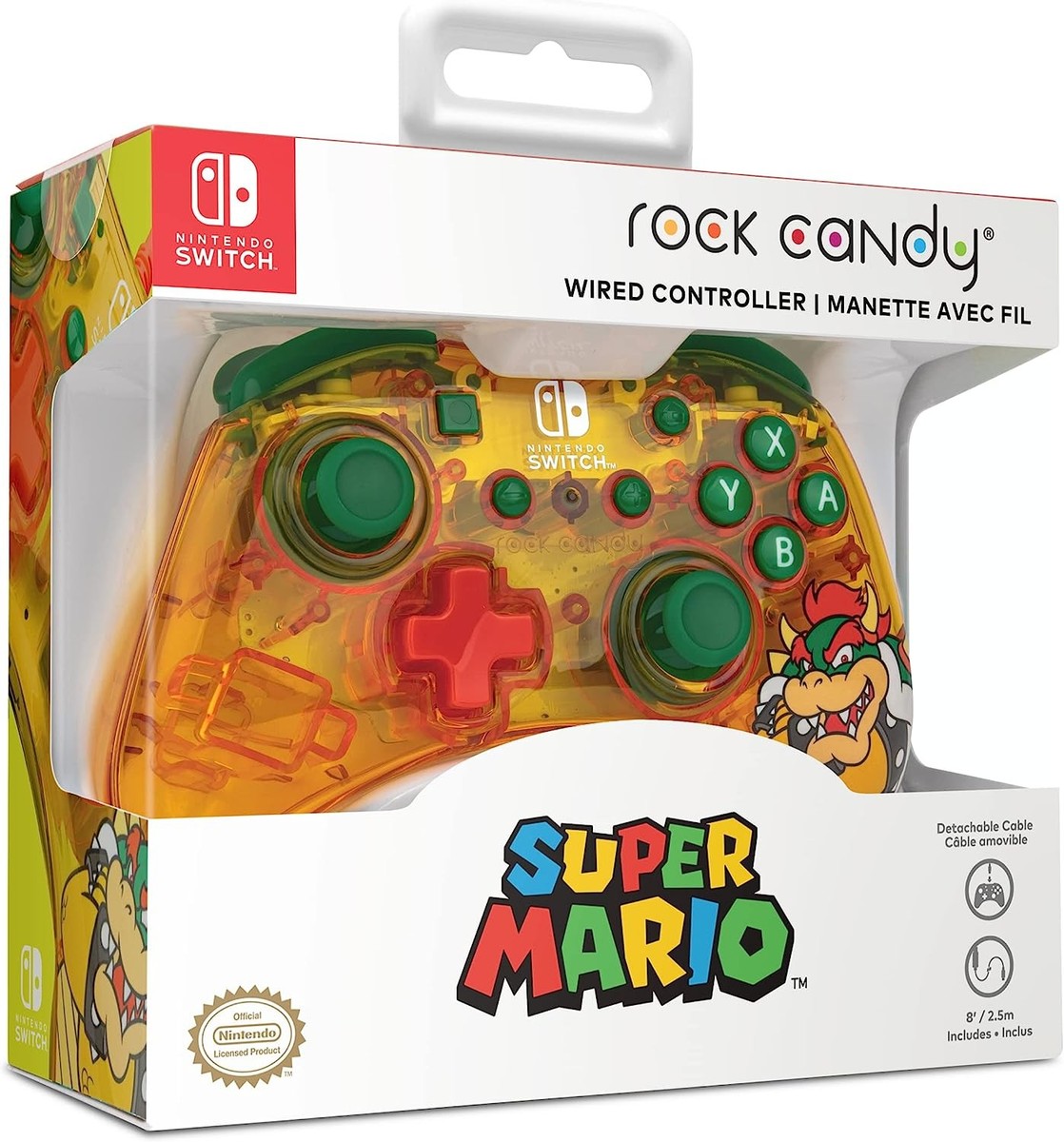 PDP Rock Candy Wired Controller for Nintendo Switch Bubblegum