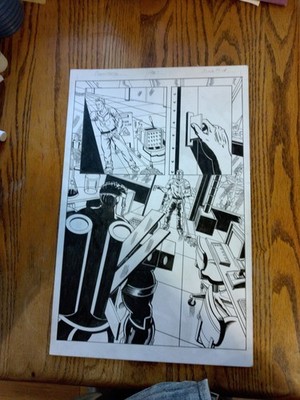 Original Artwork Compu-M.E.C.H. Page #6 Issue #1 By Theodore Riddle