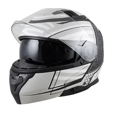 Zamp H776C01L, FL-4 Helmet, Large, Matte Gray Graphic, ECE22.05/DOT Approved