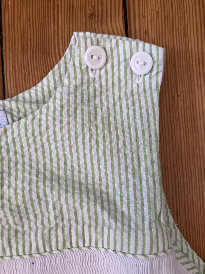 Pantalones Cortos Vive La Fete Niños Talla 18m Verde Pascua Seersucker Foto 2 de 4