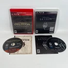 Elder Scrolls Oblivion + Skyrim Sony PlayStation 3 PS3 Complete CIB Bundle Lot
