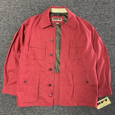 Vintage RFT By Rainforest NWT Red Zip Up Feild Workwear Barn Jacket Mens -Size M