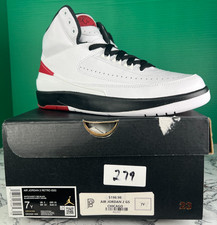 Air Jordan 2 Retro Chicago Home Youth 7Y Womens 8.5 White Red Black DX2591-106