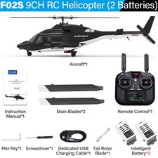 Yuxiang Airwolf RC Helicóptero 1:34 9CH GPS Posicionamiento de Flujo Óptico 2 Baterías
