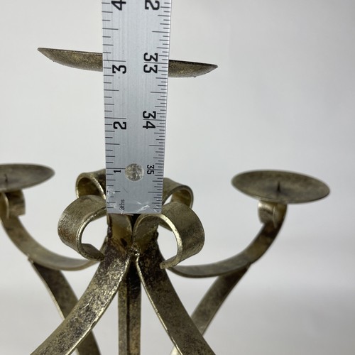 Vintage Solid Brass 5 Arm Candelabra Candle Stick Holder 21” High, 7 Lb 12 Oz - 第 4/12 張圖片