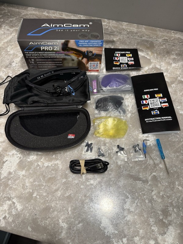 AIMCAM PRO 2i BLK FRAME 1080P FULL CLEAR/YELLOW/BLK/Purple LENS & 16G Micro SD