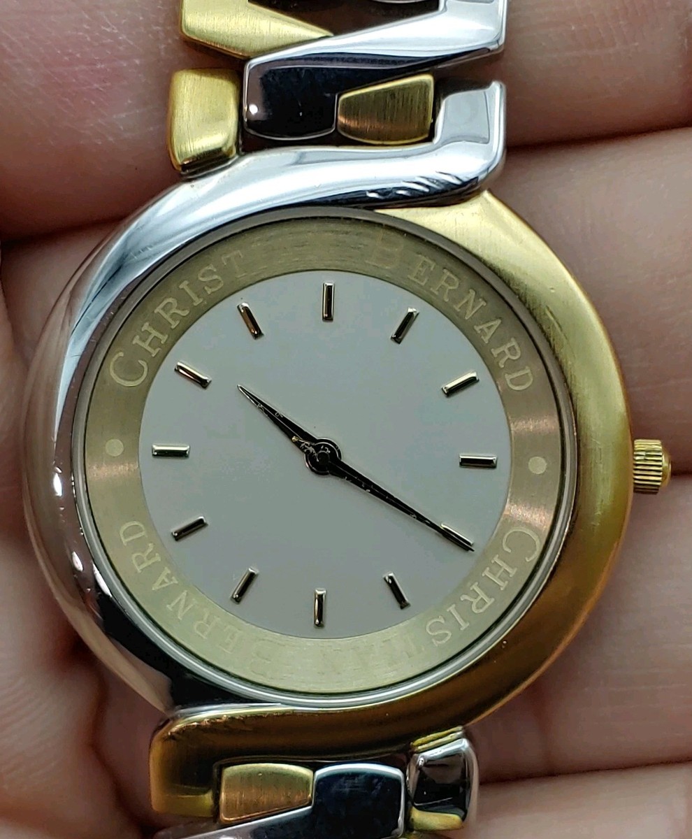 Christian Bernard Paris Mens Watch 33mm Two-Tone White Dial 7