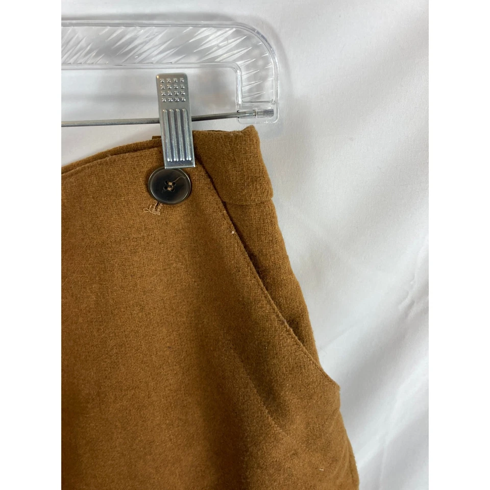 Minifalda Cynthia Rowley Amarillo Mostaza Lana Botón Línea A Academia Talla 8 Foto 3 de 4